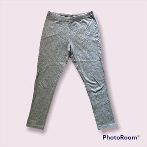 Faded Glory Girl’s 7-8 Light Gray Cotton Leggings